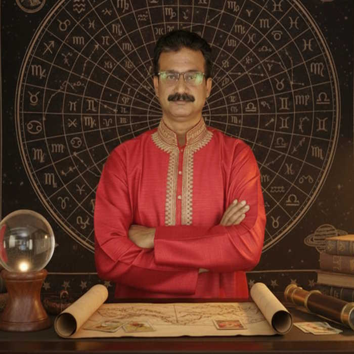 Portrait of Shree Rittwik Shastri, best Vedic astrologer in India